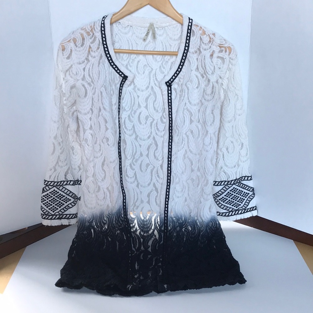3/4 sleeve lace cardigan